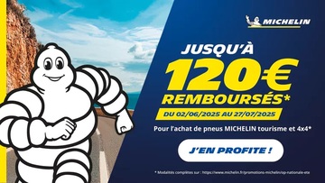 Jusqu’à 120€ remboursés pour l’achat de pneus Michelin !
